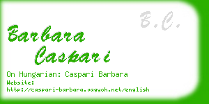 barbara caspari business card